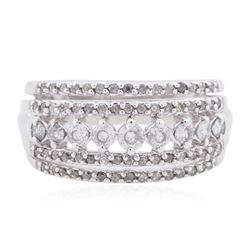 10KT White Gold 0.55 ctw Diamond Ring