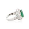 Image 3 : 14KT White and Yellow Gold 4.44 ctw Emerald and Diamond Ring