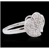 Image 2 : 14KT White Gold 0.30 ctw Diamond Ring