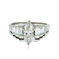 14KT White Gold EGL Certified 1.70 ctw Diamond Ring