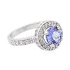 Image 2 : 14KT White Gold 1.61 ctw Tanzanite and Diamond Ring