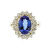 Image 1 : 14KT Yellow Gold 2.49 ctw Tanzanite and Diamond Ring