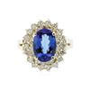 Image 1 : 14KT Yellow Gold 2.49 ctw Tanzanite and Diamond Ring