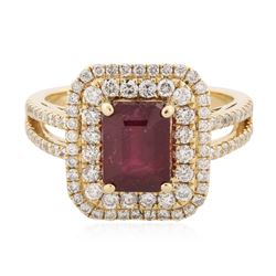14KT Yellow Gold 3.06 ctw Ruby and Diamond Ring