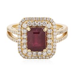 14KT Yellow Gold 3.06 ctw Ruby and Diamond Ring