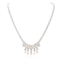 14KT White Gold 9.75 ctw Diamond Necklace