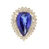 Image 1 : 18KT Yellow Gold 17.41 ctw Tanzanite and Diamond Ring
