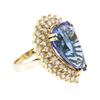 Image 2 : 18KT Yellow Gold 17.41 ctw Tanzanite and Diamond Ring