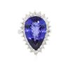Image 1 : 14KT White Gold GIA Certified 8.92 ctw Tanzanite and Diamond Ring