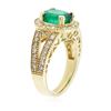 Image 3 : 14KT Yellow Gold 2.05 ctw Emerald and Diamond Ring