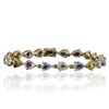 Image 1 : 14KT Yellow Gold 16.08 ctw Fancy Sapphire Bracelet