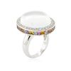 Image 3 : 18KT White Gold 21.49 ctw Opal, Sapphire and Diamond Ring
