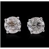 Image 1 : 14KT White Gold 3.00 ctw Diamond Stud Earrings