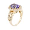 Image 3 : 14KT Yellow Gold 3.43 ctw Tanzanite and Diamond Ring