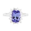 Image 1 : 14KT White Gold 2.38 ctw Tanzanite and Diamond Ring