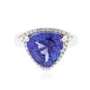 Image 1 : 14KT Two-Tone Gold 6.18 ctw Tanzanite and Diamond Ring