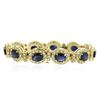 Image 2 : 14KT Yellow Gold 17.82 ctw Sapphire and Diamond Bracelet