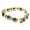 Image 3 : 14KT Yellow Gold 17.82 ctw Sapphire and Diamond Bracelet