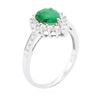 Image 3 : 14KT White Gold 1.30 ctw Emerald and Diamond Ring