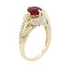 Image 3 : 14KT Yellow Gold 1.56 ctw Ruby and Diamond Ring