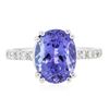Image 1 : 18KT White Gold 4.48 ctw Tanzanite and Diamond Ring