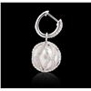 Image 2 : 18KT White Gold Pearl and Diamond Earrings