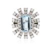 Image 1 : 14KT White Gold 2.31 ctw Aquamarine and Diamond Ring