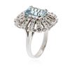 Image 3 : 14KT White Gold 2.31 ctw Aquamarine and Diamond Ring