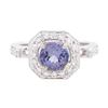 Image 1 : 14KT White Gold 1.61 ctw Tanzanite and Diamond Ring