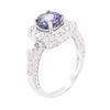 Image 3 : 14KT White Gold 1.61 ctw Tanzanite and Diamond Ring