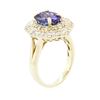 Image 3 : 14KT Yellow Gold 2.74 ctw Tanzanite and Diamond Ring