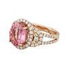 Image 2 : 14KT Rose Gold 3.08 ctw Tourmaline and Diamond Ring