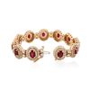 Image 3 : 14KT Rose Gold 10.89 ctw Ruby and Diamond Bracelet
