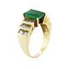 Image 3 : 14KT Yellow Gold 3.26 ctw Emerald and Diamond Ring