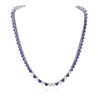 Image 1 : 14KT White Gold 28.00 ctw Tanzanite and Diamond Necklace