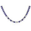 Image 2 : 14KT White Gold 28.00 ctw Tanzanite and Diamond Necklace