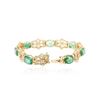 Image 3 : 14KT Yellow Gold 17.50 ctw Emerald and Diamond Bracelet