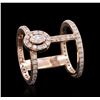 Image 3 : 14KT Rose Gold 1.23 ctw Diamond Ring