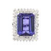 Image 1 : 14KT White Gold GIA Certified 30.18 ctw Tanzanite and Diamond Ring