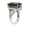 Image 3 : 14KT White Gold 8.01 ctw Emerald & Diamond Ring