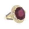 Image 2 : 14KT Yellow Gold 13.80 ctw Ruby and Diamond Ring