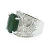 Image 2 : 14KT White Gold 6.63 ctw Emerald and Diamond Ring