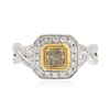 Image 1 : 18KT White and Yellow Gold 1.50 ctw Diamond Ring