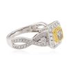 Image 2 : 18KT White and Yellow Gold 1.50 ctw Diamond Ring