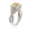 Image 3 : 18KT White and Yellow Gold 1.50 ctw Diamond Ring