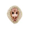 Image 1 : 14KT Yellow Gold 10.83 ctw Morganite and Diamond Ring