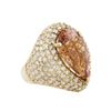 Image 2 : 14KT Yellow Gold 10.83 ctw Morganite and Diamond Ring