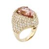 Image 3 : 14KT Yellow Gold 10.83 ctw Morganite and Diamond Ring