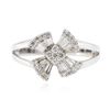 Image 1 : 18KT White Gold 0.20 ctw Diamond Ring