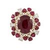 Image 1 : 14KT Yellow Gold 10.52 ctw Ruby and Diamond Ring